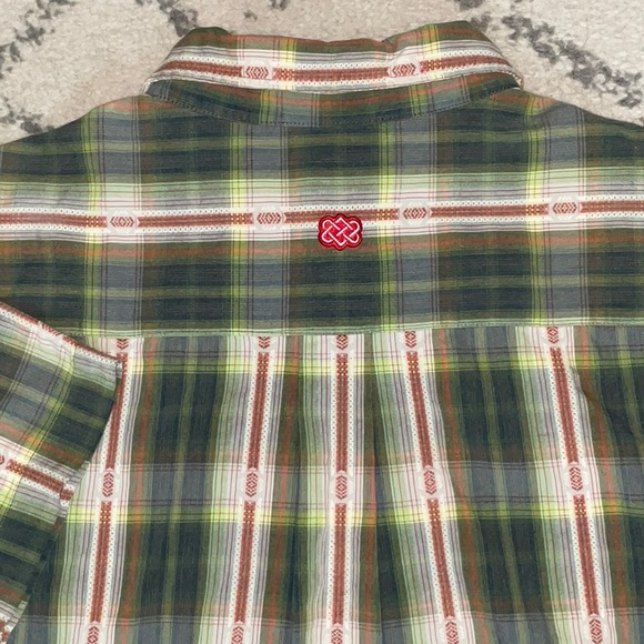 Sherpa Adventure Gear Men’s SETI casual plaid button up, short sleeve shirt. L - Picture 10 of 13